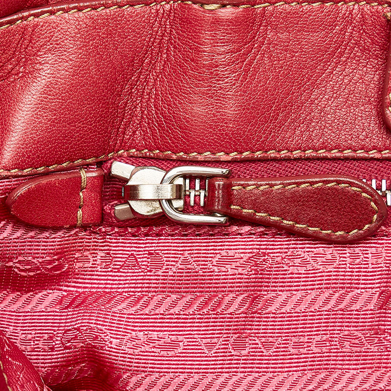 Prada Pink Leather Gaufre handbag bag