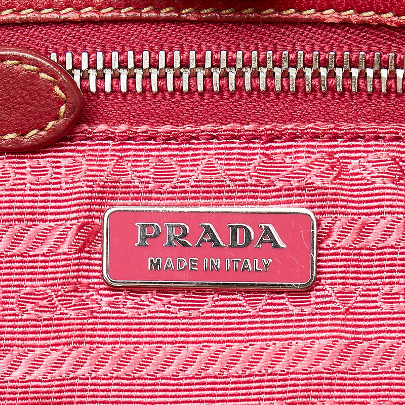 Prada Pink Leather Gaufre handbag bag