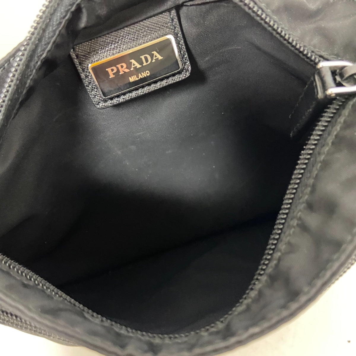 Prada Black Synthetic Vela shoulder bag