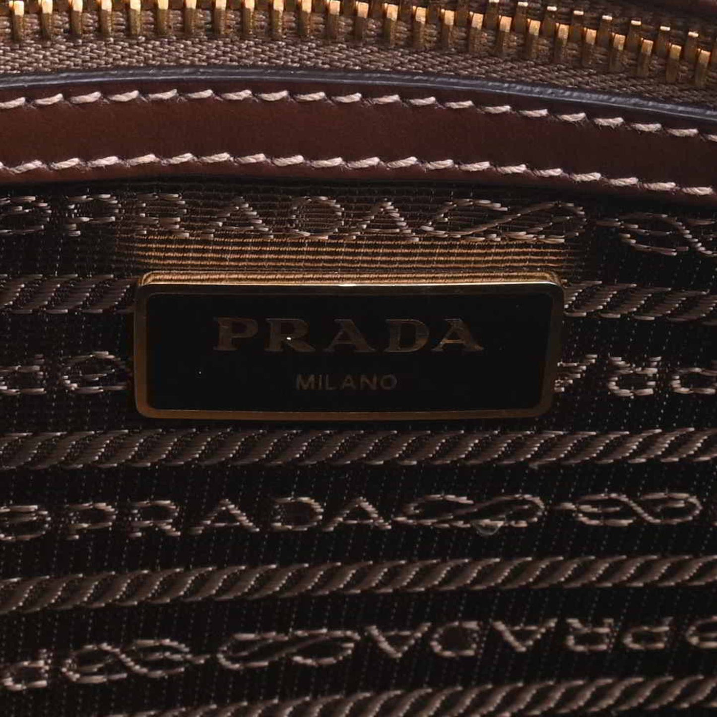 Prada Brown Canvas Cabas tote bag