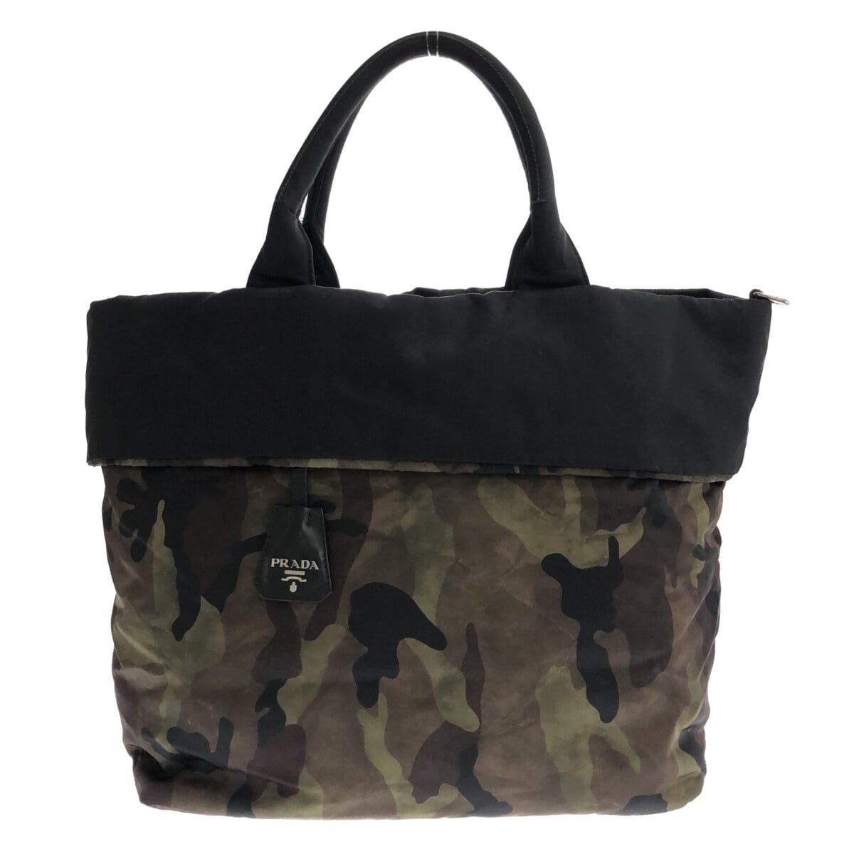 Prada Green Synthetic Canapa tote bag