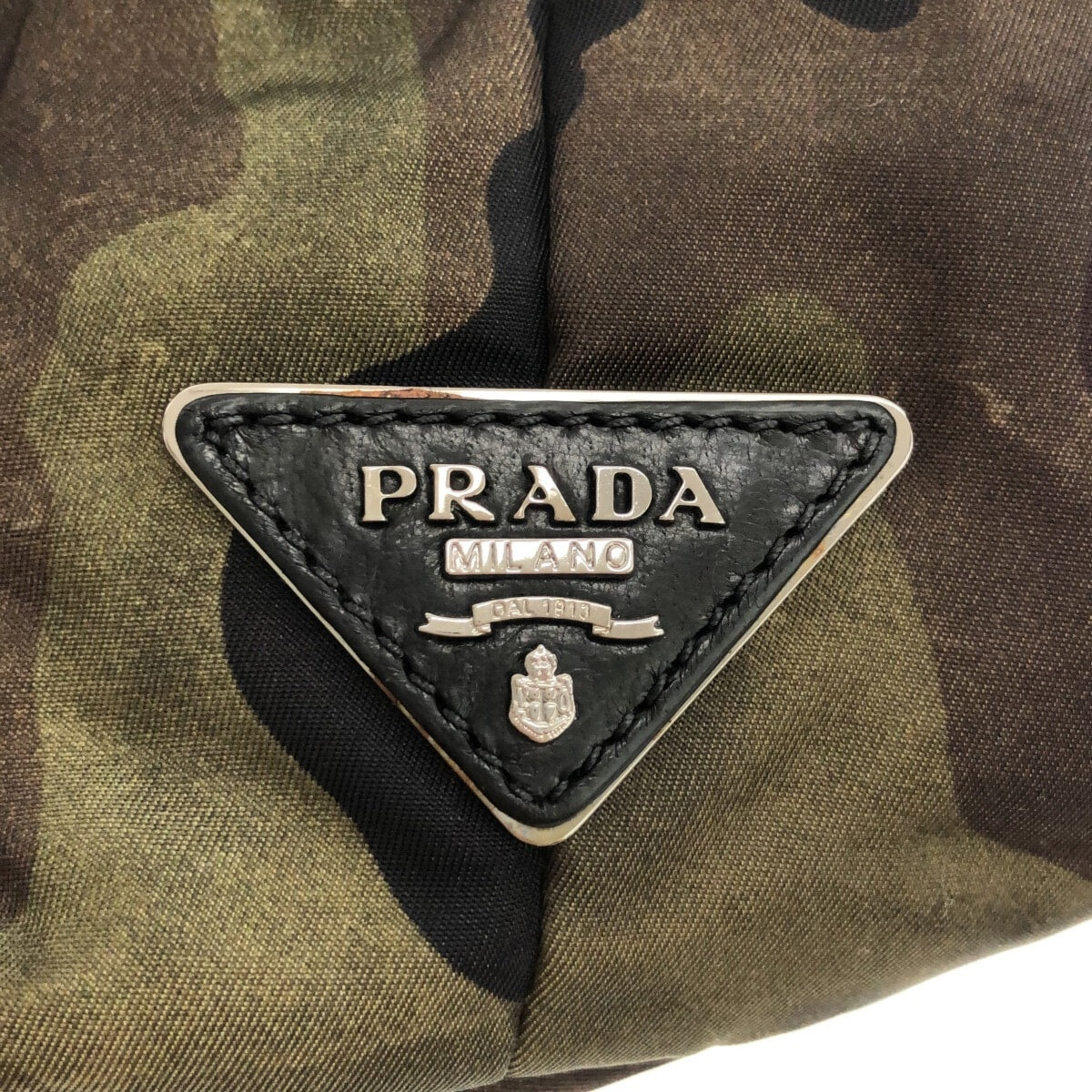 Prada Green Synthetic Canapa tote bag