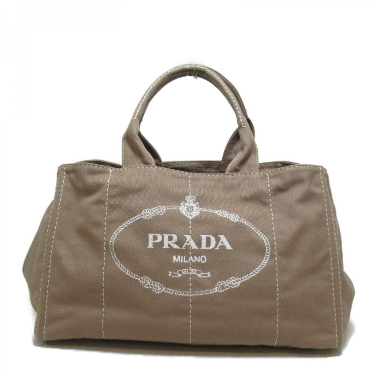 Prada Brown Canvas Canapa tote bag