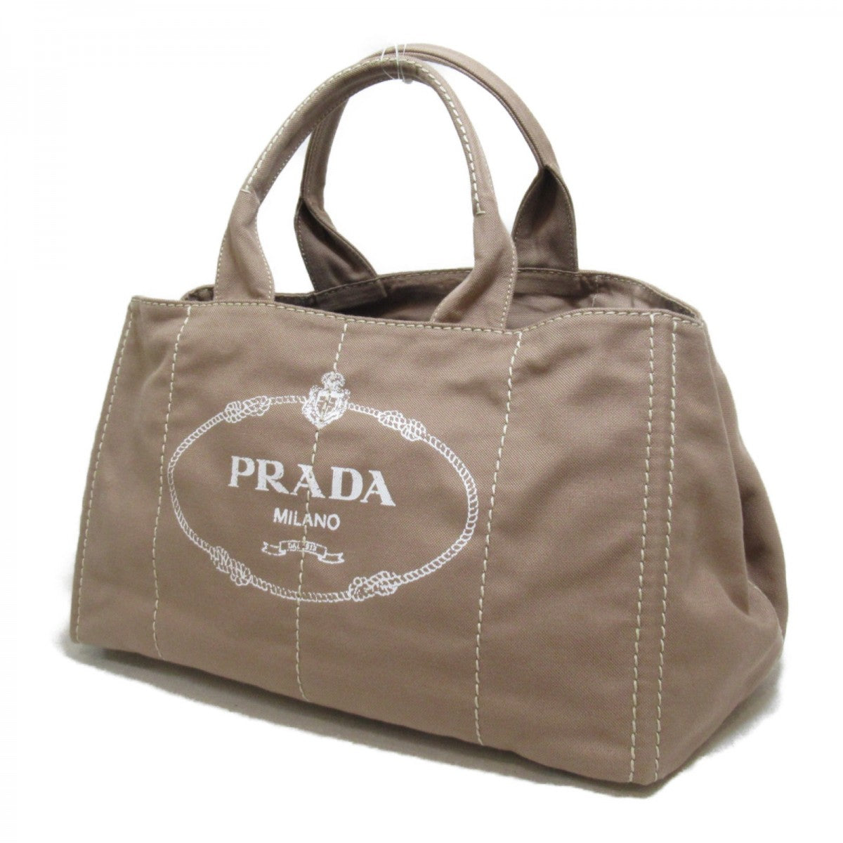 Prada Brown Canvas Canapa tote bag