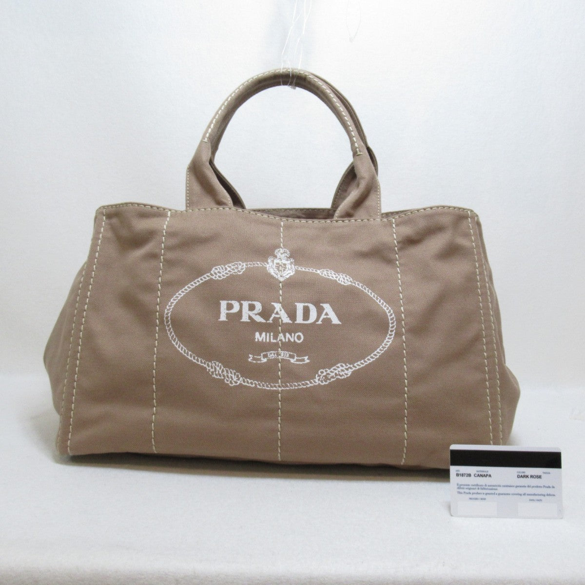 Prada Brown Canvas Canapa tote bag