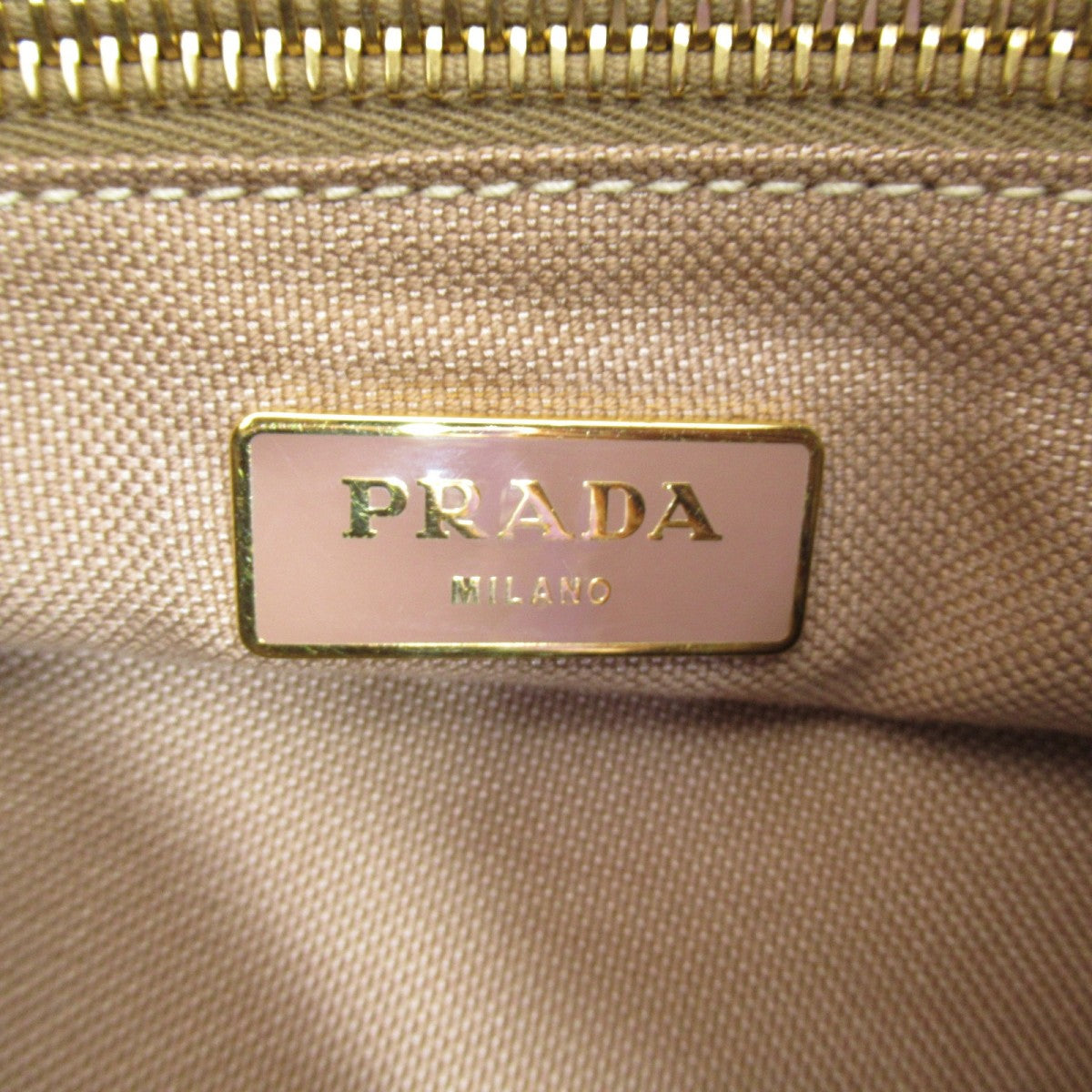 Prada Brown Canvas Canapa tote bag