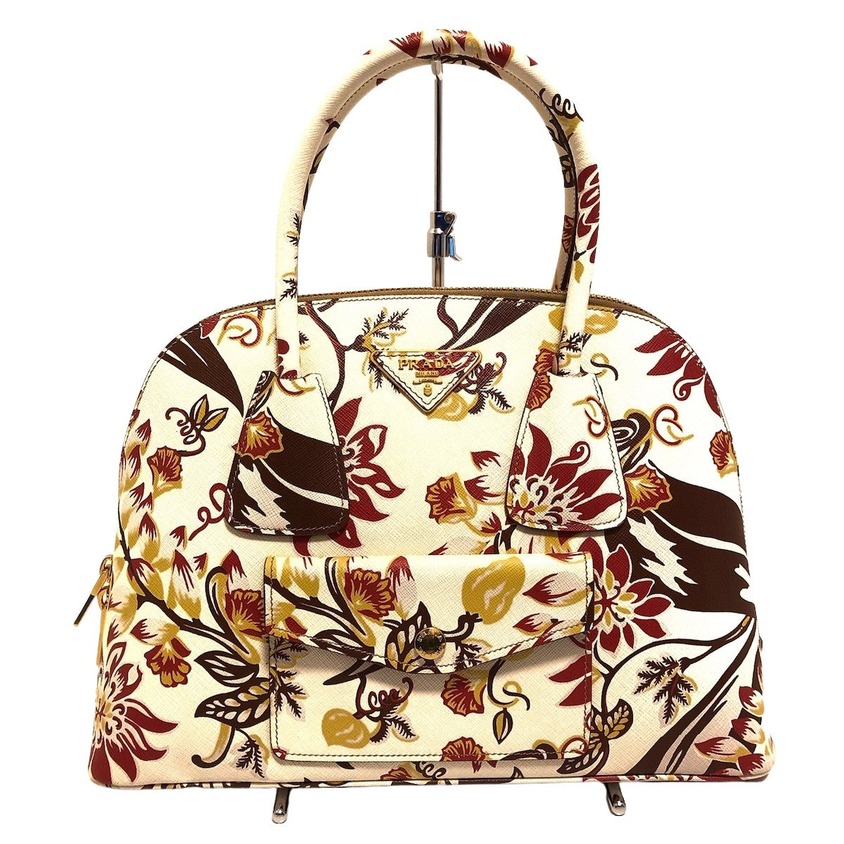 Prada Multicolor Leather Flower handbag bag