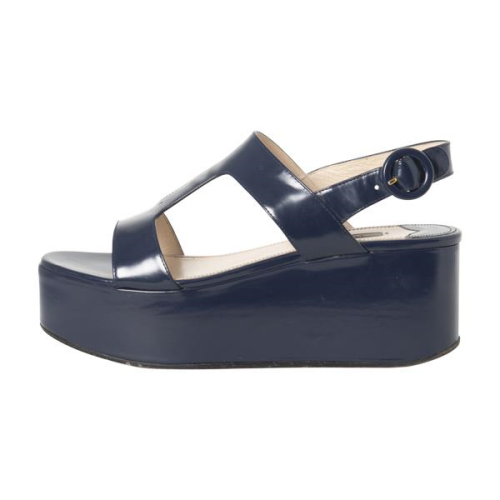 Prada Leather Platform Wedges