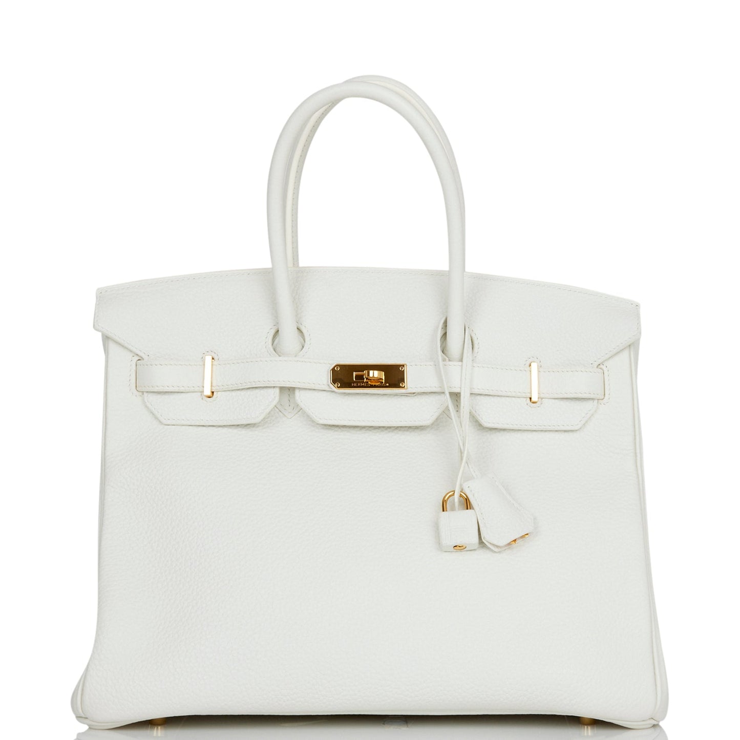 Pre-owned Hermes Special Order (HSS) Birkin 35 Parchemin, Gold and Etain  Clemence Brushed Palladium Hardware