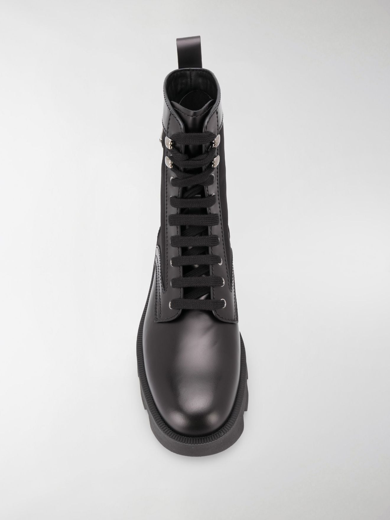 PRADA Nylon-Inset Leather Boots