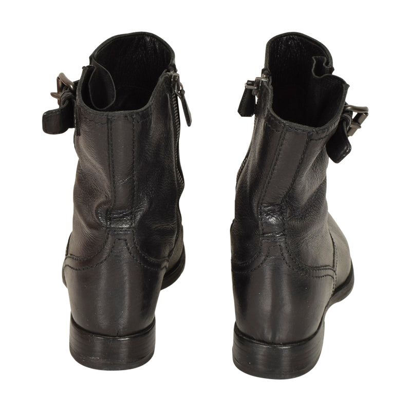 Prada Leather Moto Boots