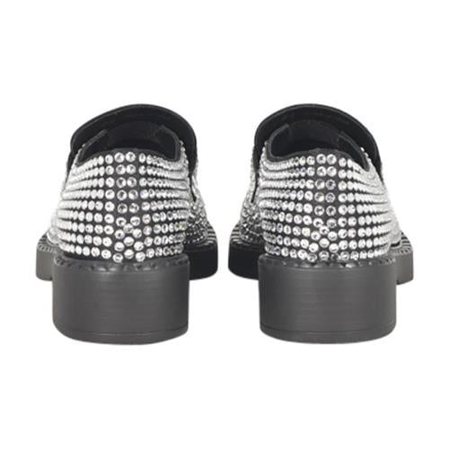 Prada Crystal Satin Loafers - New Condition