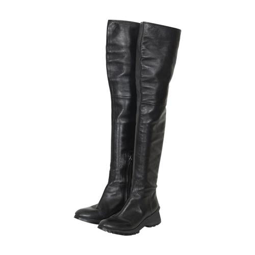 Prada Leather Over-The-Knee Boots