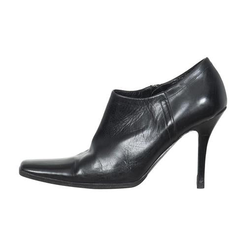 Prada Leather Square Toe Ankle Boots