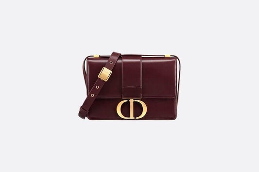 30 MONTAIGNE BAG Burgundy Box Calfskin