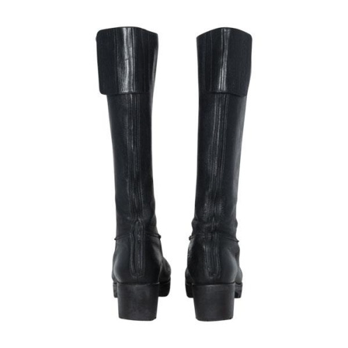 Prada Leather Round-Toe Boots