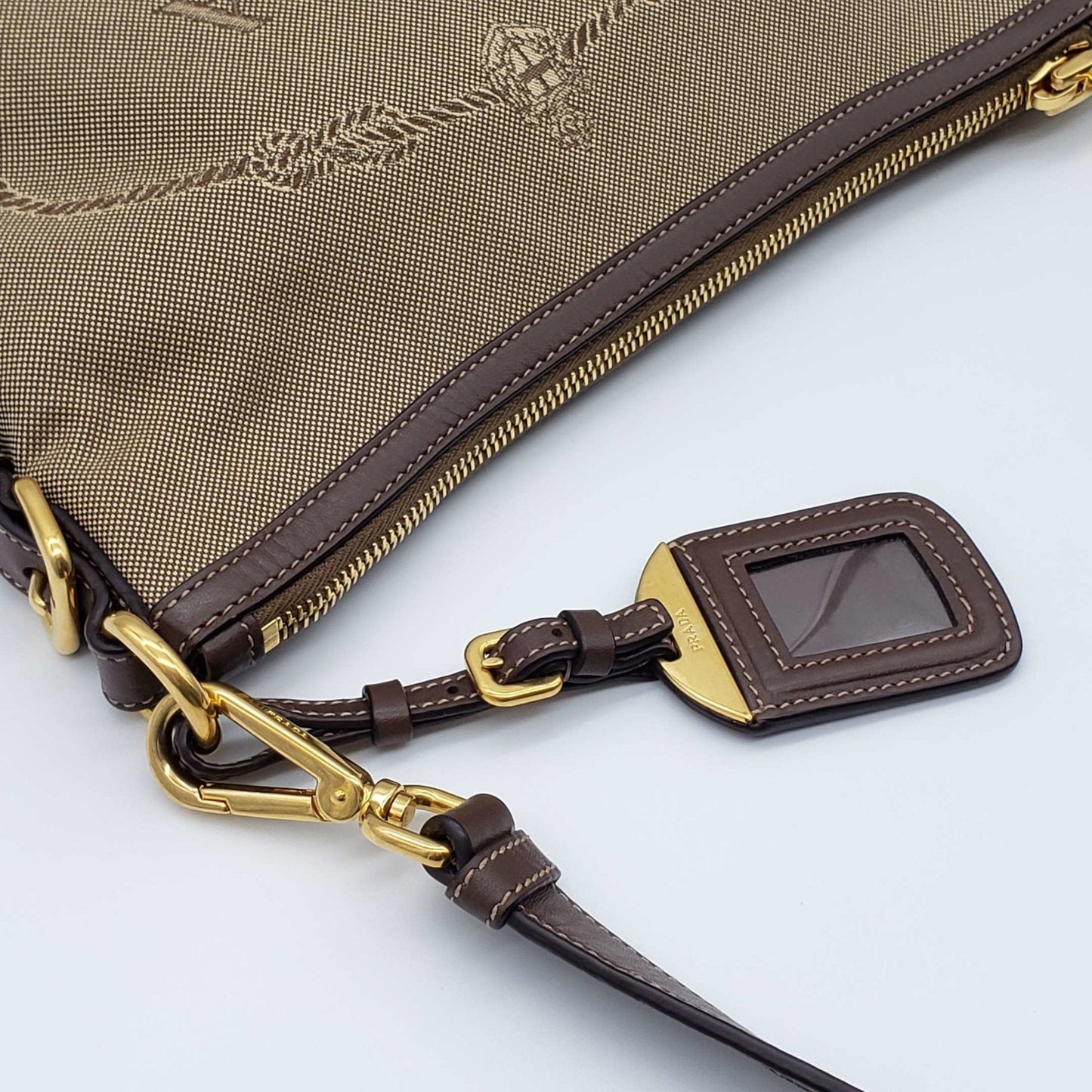 Prada Canvas and Leather Crossbody Bag