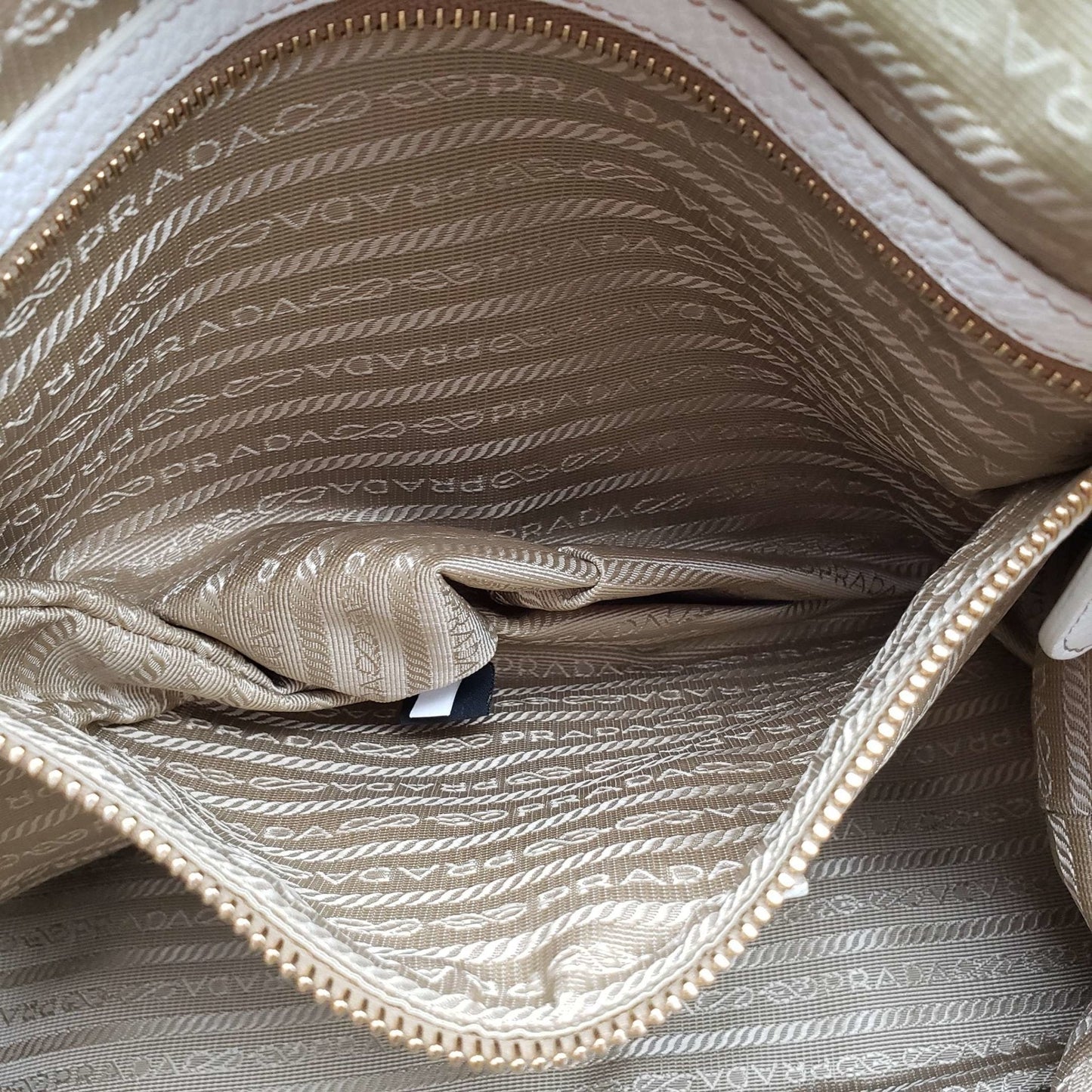 Prada  Jacquard Logo Shoulder Bag