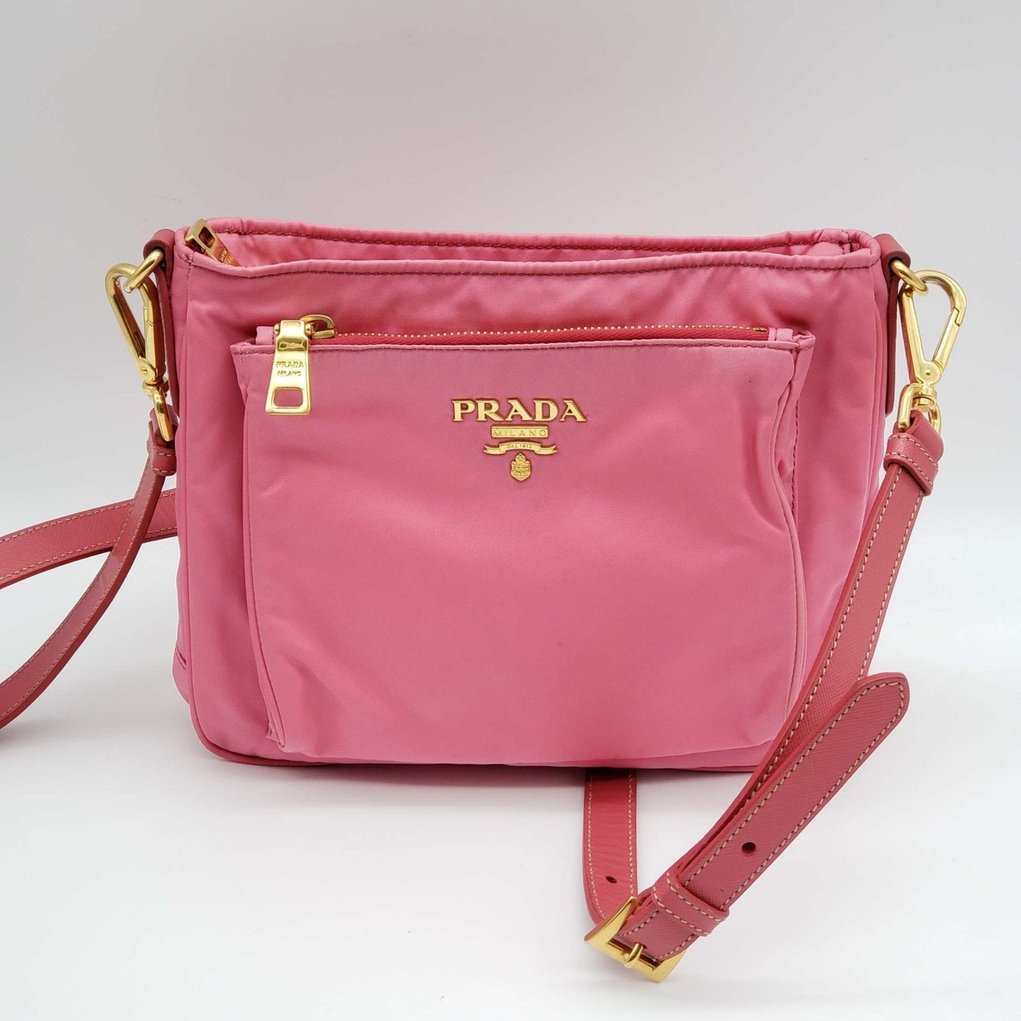 Prada Tessuto Nylon Messenger Crossbody Bag